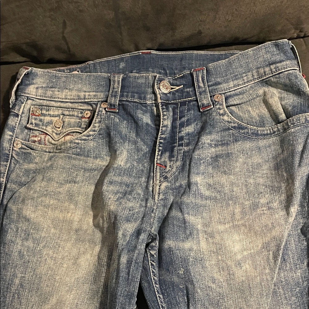True Religion Ricky Relaxed Straight Acid Wash Size 32 Men’s